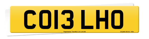 Registration number CO13 LHO